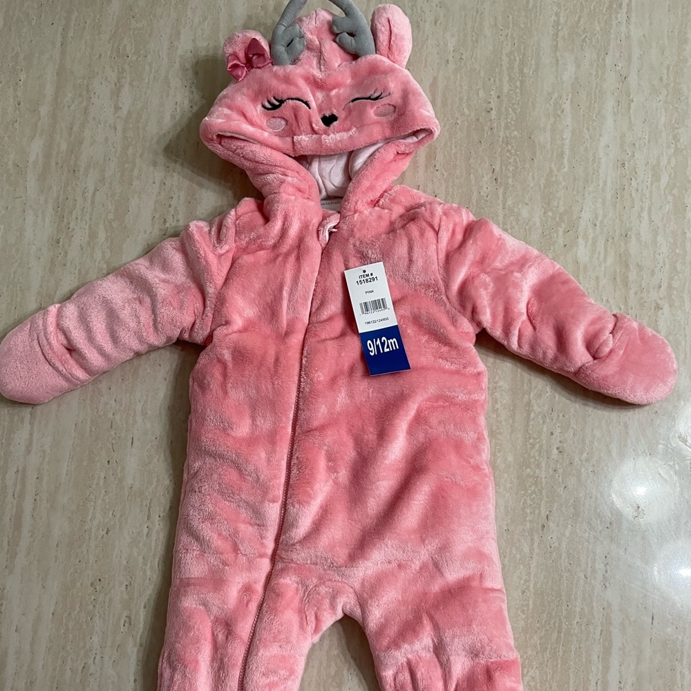 Warm infant one piece plush prom winter baby